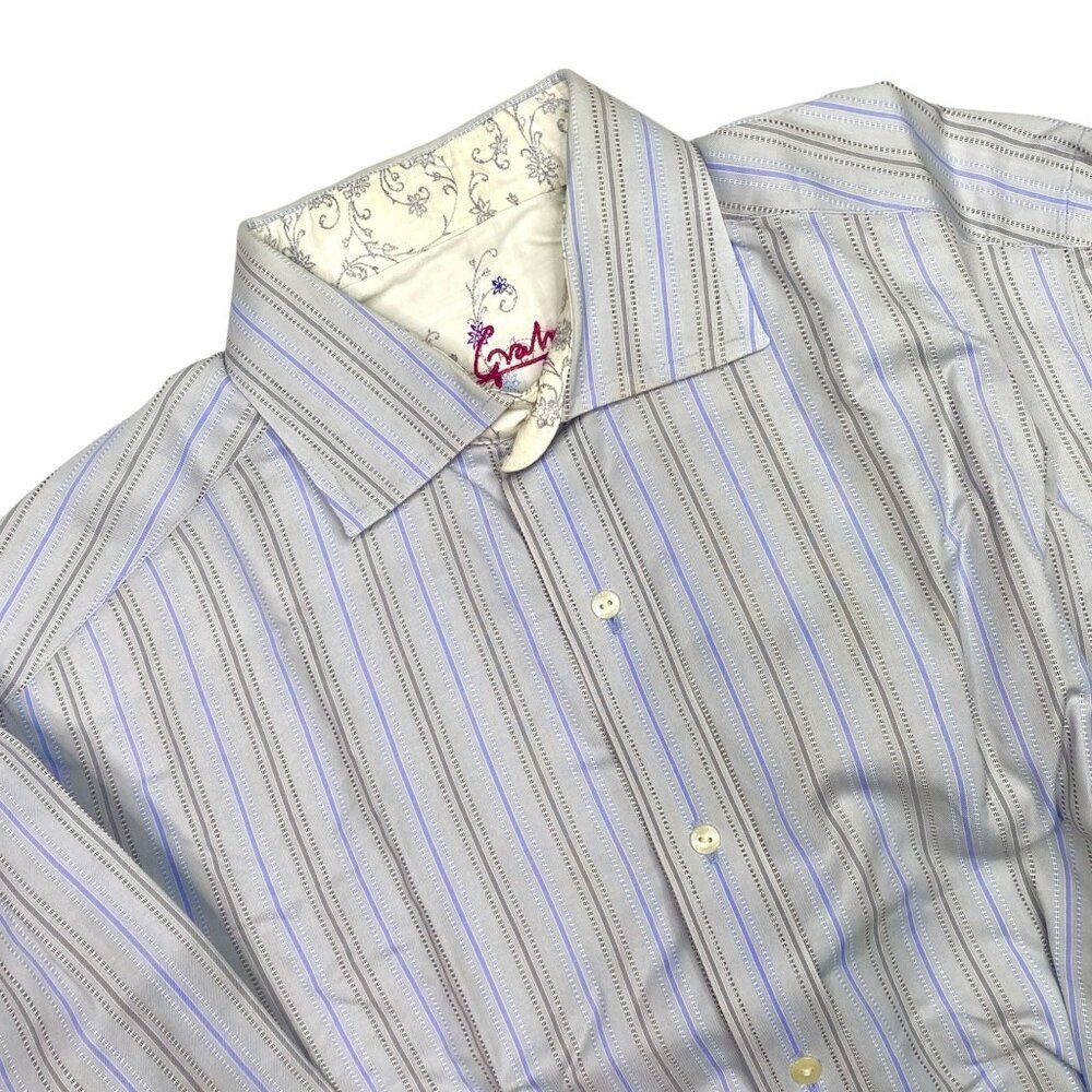 Robert Graham Blue Long Sleeve Button Down Size Medium